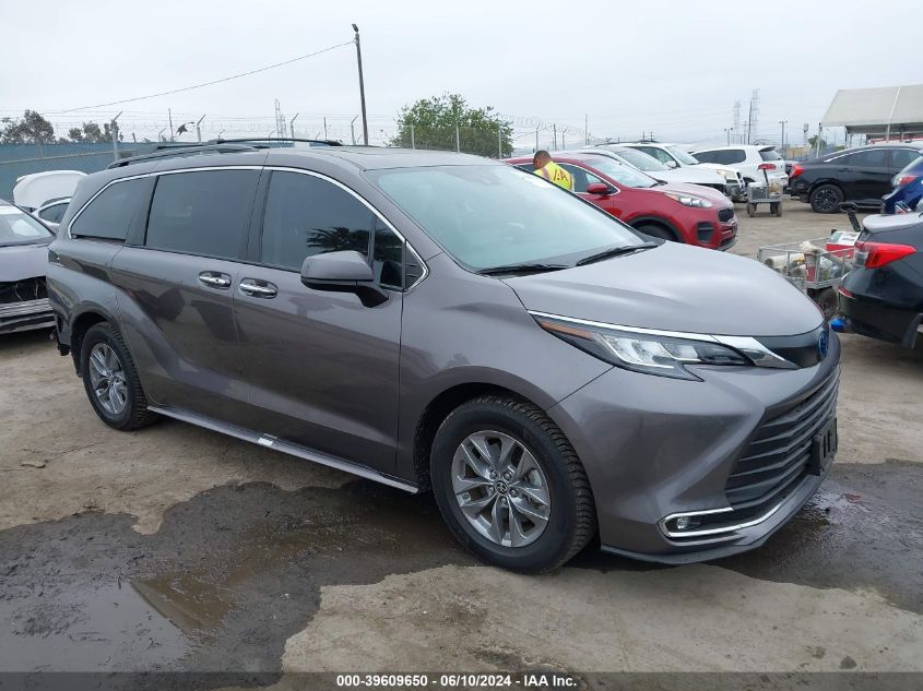 2022 Toyota Sienna Xle VIN: 5TDJRKEC2NS099367 Lot: 39609650