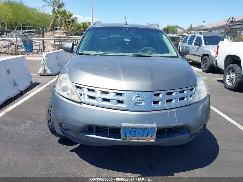 2007 Nissan Murano Se VIN: JN8AZ08W97W630260 Lot: 39609665