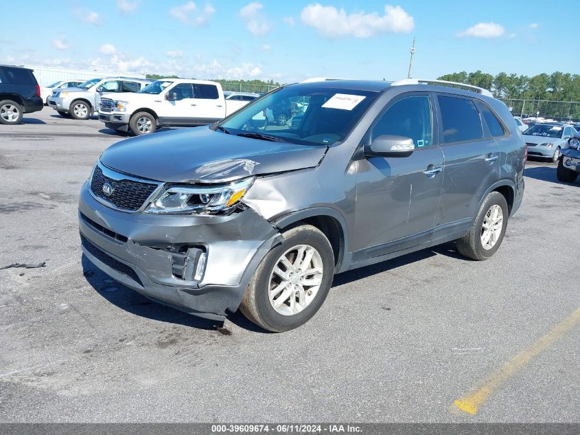 2014 Kia Sorento Lx VIN: 5XYKT3A69EG483610 Lot: 39609674