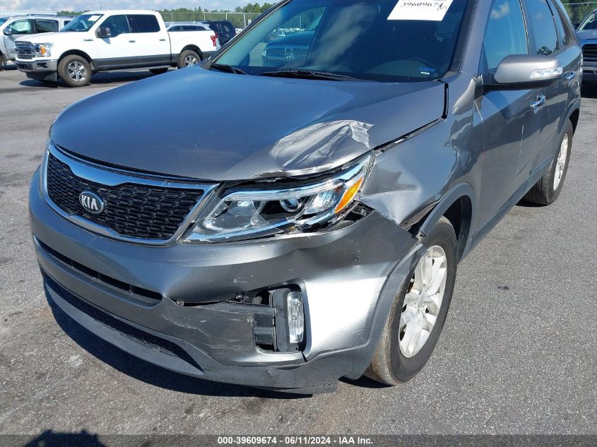 2014 Kia Sorento Lx VIN: 5XYKT3A69EG483610 Lot: 39609674