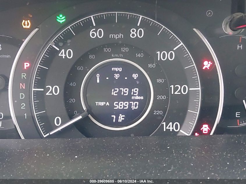 2014 Honda Cr-V Ex-L VIN: 2HKRM3H75EH529369 Lot: 39609685