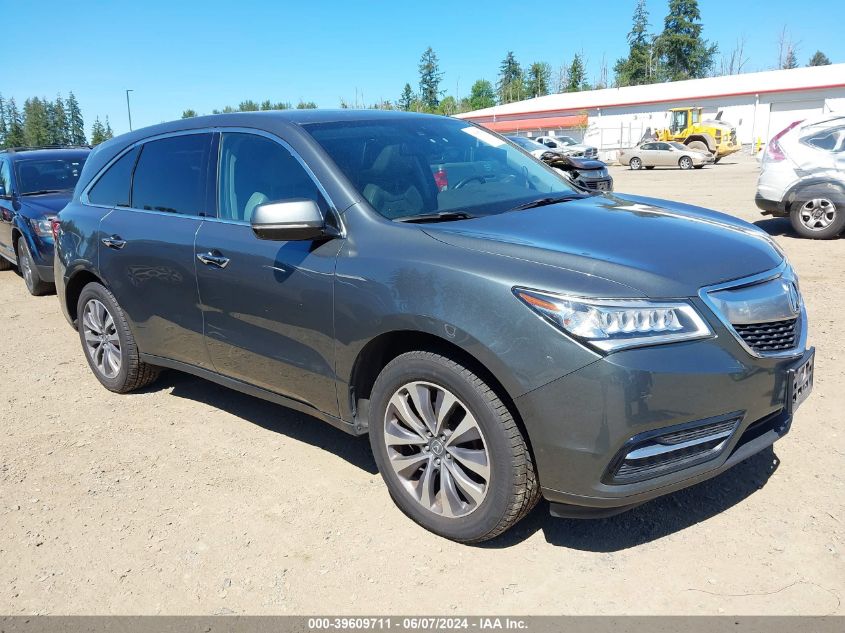 2014 Acura Mdx Technology Pkg W/Entertainment Pkg VIN: 5FRYD4H6XEB034977 Lot: 39609711