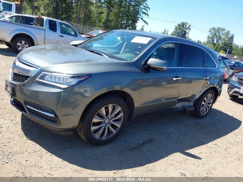 2014 Acura Mdx Technology Pkg W/Entertainment Pkg VIN: 5FRYD4H6XEB034977 Lot: 39609711