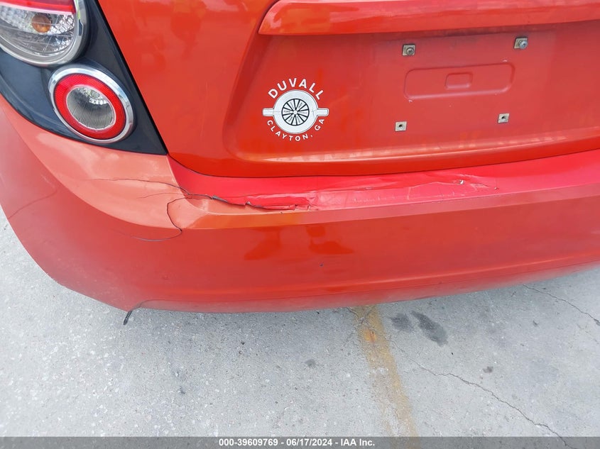 2012 Chevrolet Sonic 2Lt VIN: 1G1JC6SH5C4104734 Lot: 39609769