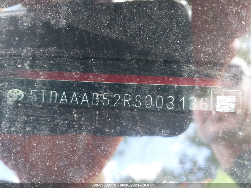 2024 TOYOTA GRAND HIGHLANDER 2.4L I-4 DI, DOHC, V(VIN: 5TDAAAB52RS003136