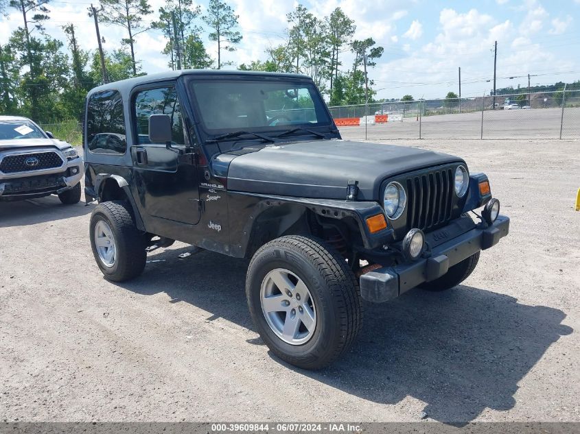 2000 Jeep Wrangler Sport VIN: 1J4FA49S2YP786013 Lot: 39609844