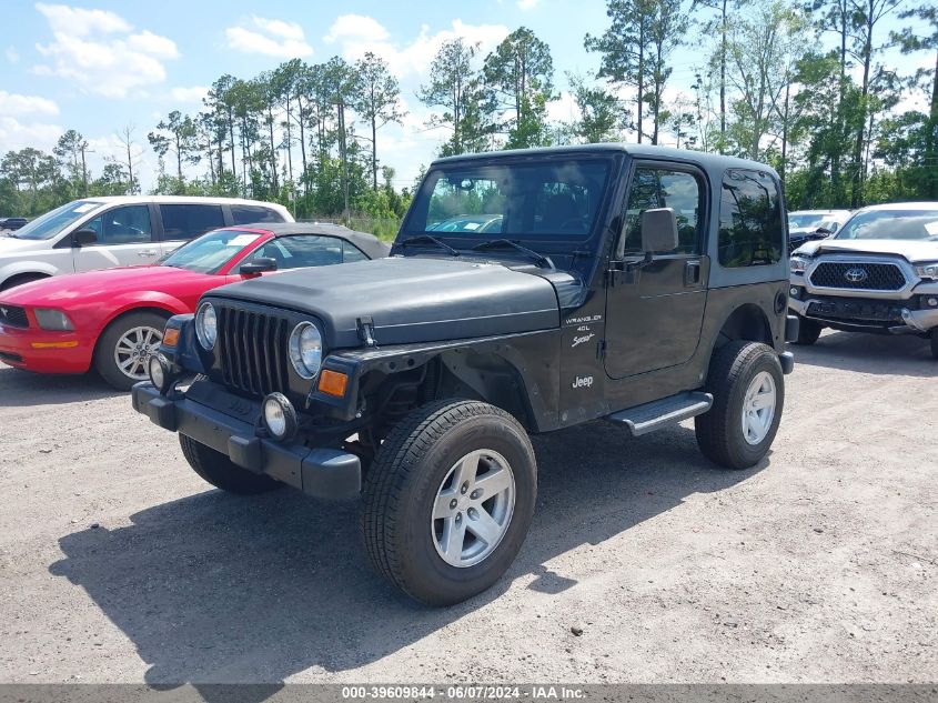 2000 Jeep Wrangler Sport VIN: 1J4FA49S2YP786013 Lot: 39609844