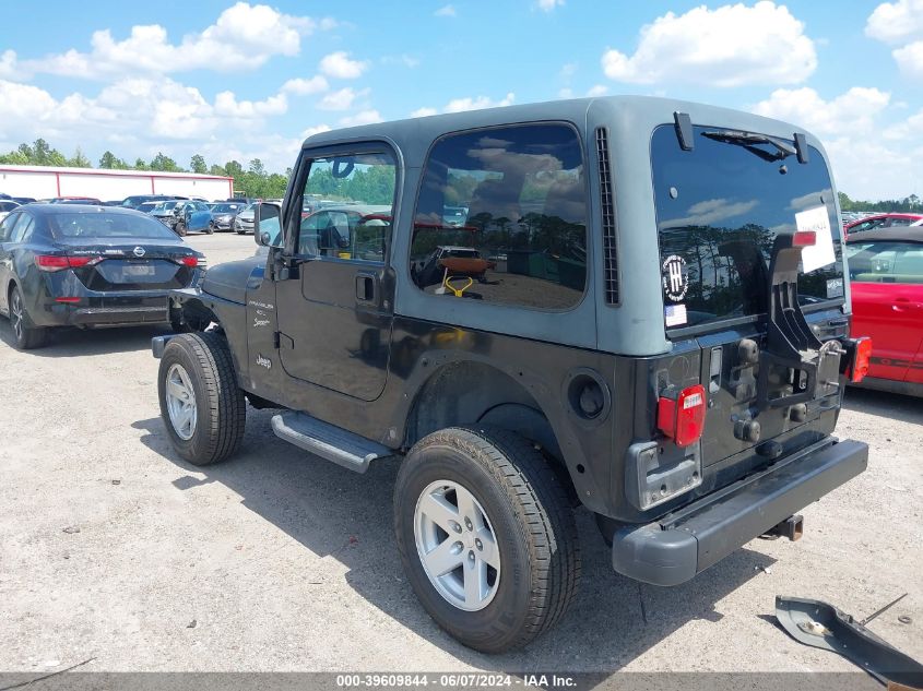 2000 Jeep Wrangler Sport VIN: 1J4FA49S2YP786013 Lot: 39609844