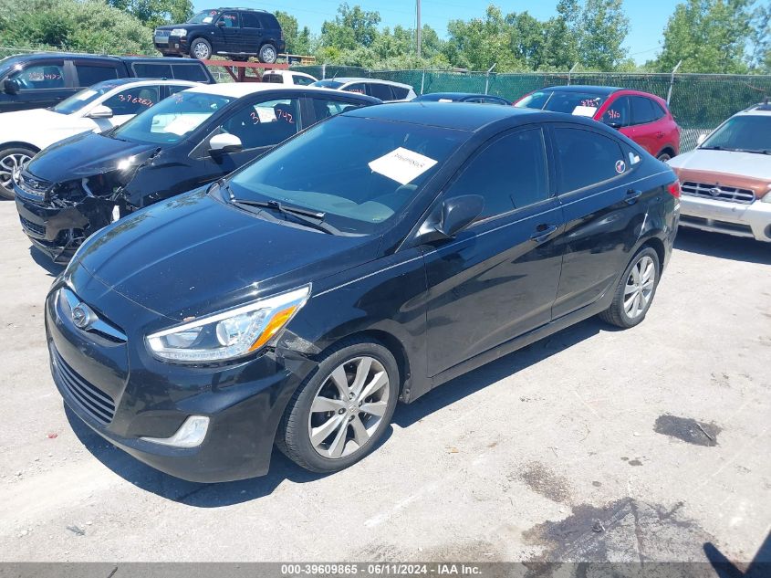 2014 Hyundai Accent Gls VIN: KMHCU4AE1EU608656 Lot: 39609865