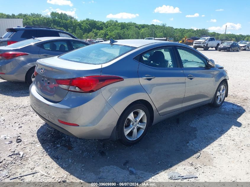 2016 Hyundai Elantra Value Edition VIN: KMHDH4AE6GU492706 Lot: 39609890