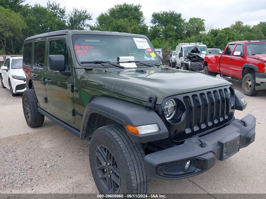 2022 Jeep Wrangler Unlimited Sport VIN: 1C4HJXDN9NW163460 Lot: 39609960