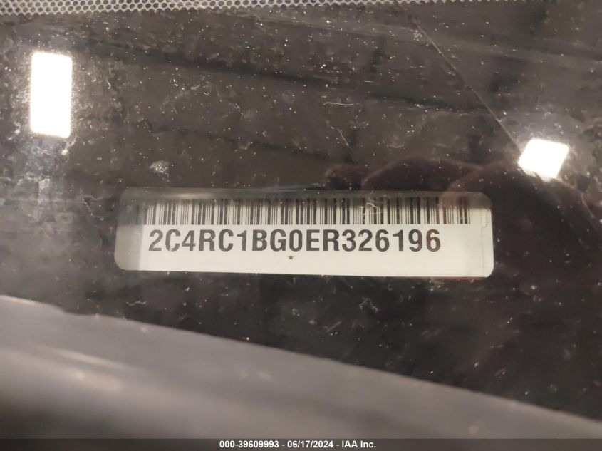 2014 Chrysler Town & Country Touring VIN: 2C4RC1BG0ER326196 Lot: 39609993