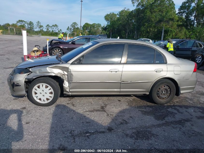 2005 Honda Civic Lx/Lx Se VIN: 2HGES16545H628673 Lot: 39610043