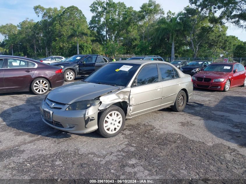 2005 Honda Civic Lx/Lx Se VIN: 2HGES16545H628673 Lot: 39610043