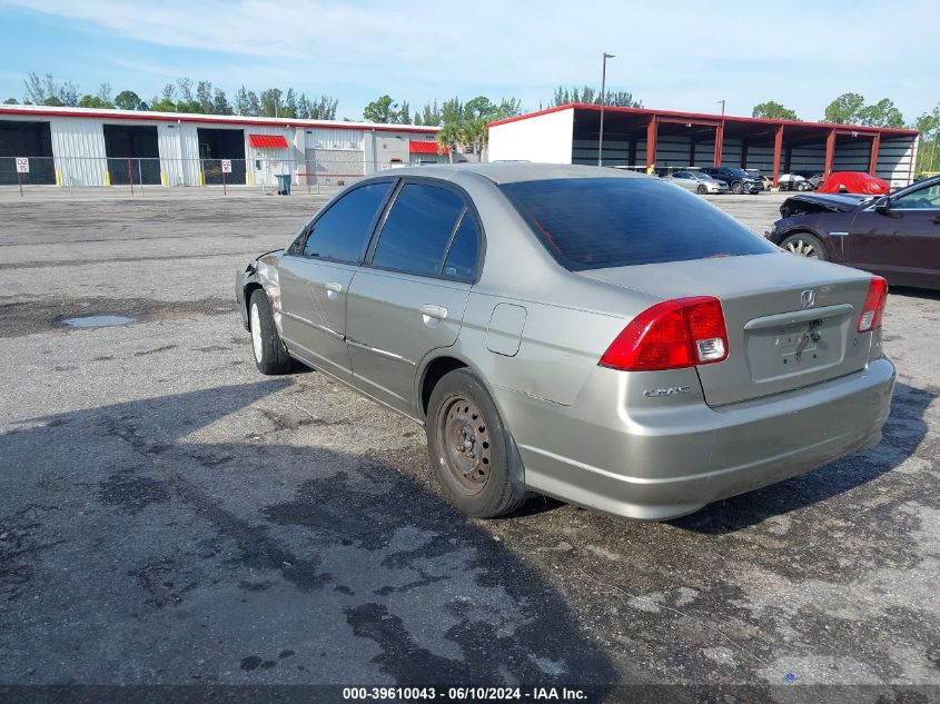 2005 Honda Civic Lx/Lx Se VIN: 2HGES16545H628673 Lot: 39610043