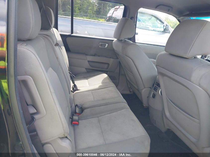 2012 Honda Pilot Lx VIN: 5FNYF4H24CB013256 Lot: 39610046