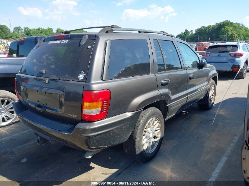 2004 Jeep Grand Cherokee Limited VIN: 1J8GW58N24C372284 Lot: 39610054