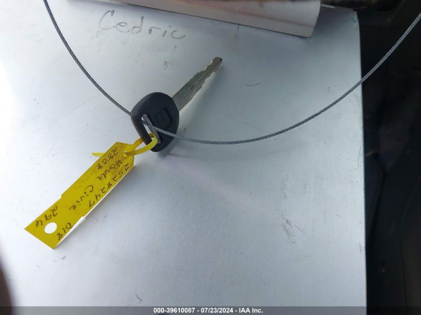 1998 Honda Civic Ex VIN: 1HGEJ8240WL042808 Lot: 39610087