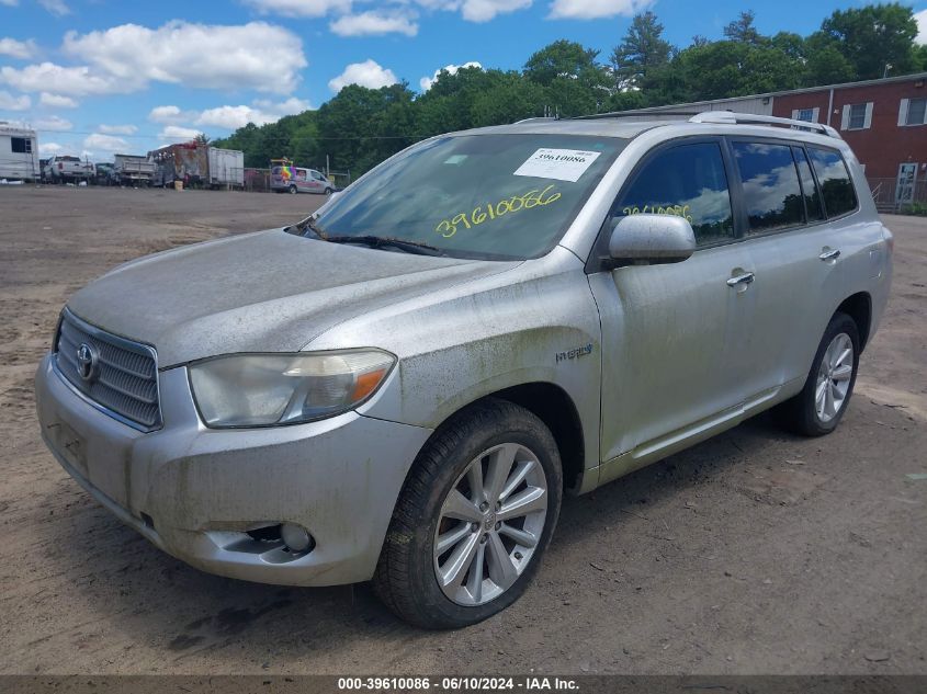 2009 Toyota Highlander Hybrid Limited VIN: JTEEW44A192034864 Lot: 39610086