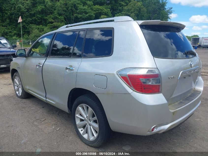 2009 Toyota Highlander Hybrid Limited VIN: JTEEW44A192034864 Lot: 39610086