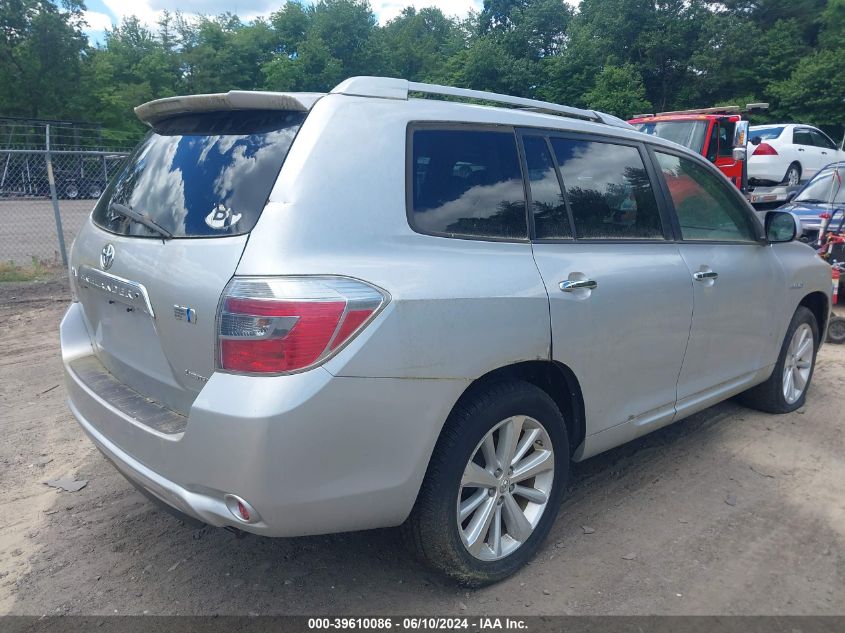 2009 Toyota Highlander Hybrid Limited VIN: JTEEW44A192034864 Lot: 39610086