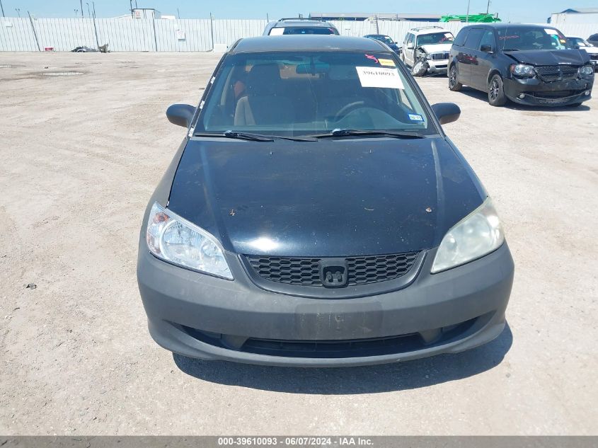 2004 Honda Civic Lx VIN: 2HGES16524H542647 Lot: 39610093