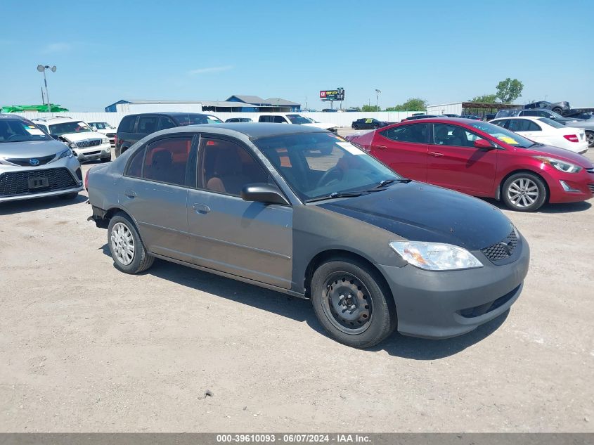 2004 Honda Civic Lx VIN: 2HGES16524H542647 Lot: 39610093