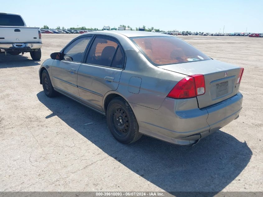 2004 Honda Civic Lx VIN: 2HGES16524H542647 Lot: 39610093