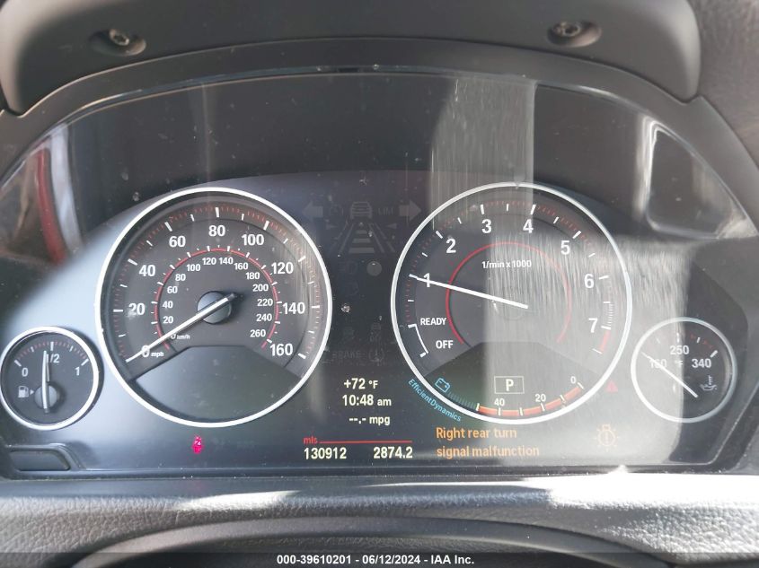 2012 BMW 328I VIN: WBA3A5C54CF340636 Lot: 39610201