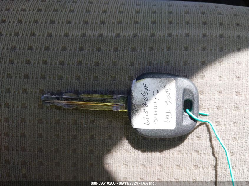 2006 Toyota Sienna Le VIN: 5TDZA23C36S398249 Lot: 39610206