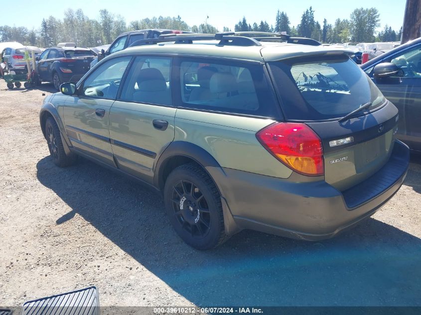 2006 Subaru Outback 2.5I VIN: 4S4BP61C967333857 Lot: 39610212