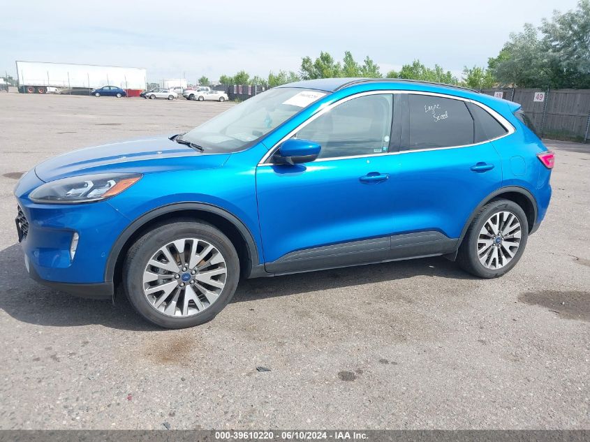 2021 Ford Escape Titanium VIN: 1FMCU9J91MUA70815 Lot: 39610220