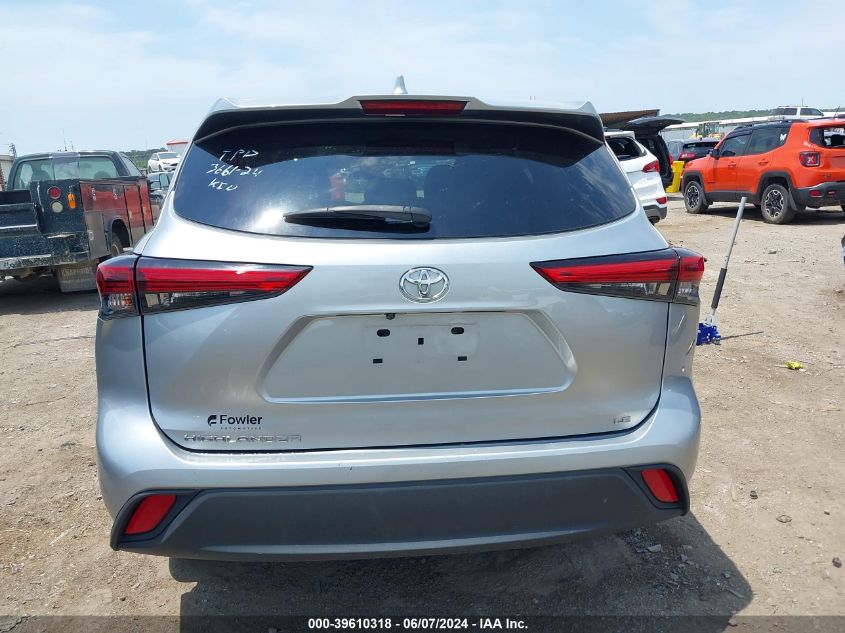 2021 Toyota Highlander Le VIN: 5TDZZRAH0MS078495 Lot: 39610318