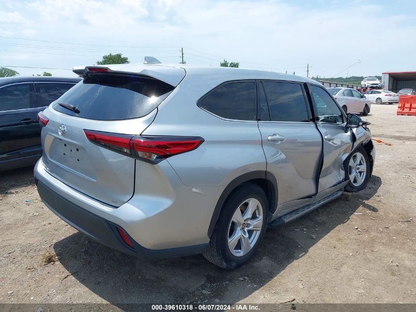 2021 Toyota Highlander Le VIN: 5TDZZRAH0MS078495 Lot: 39610318