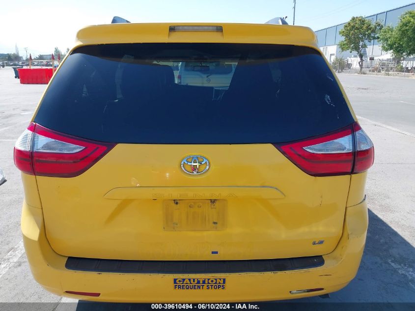 2015 Toyota Sienna Le 8 Passenger VIN: 5TDKK3DC5FS664986 Lot: 39610494