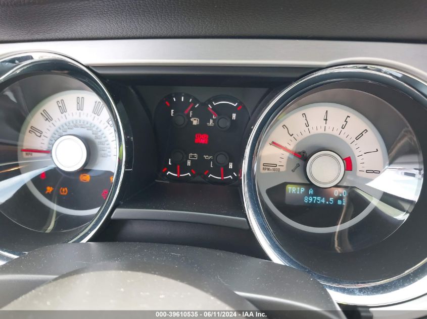 2012 Ford Mustang V6 Premium VIN: 1ZVBP8AM9C5234758 Lot: 39610535