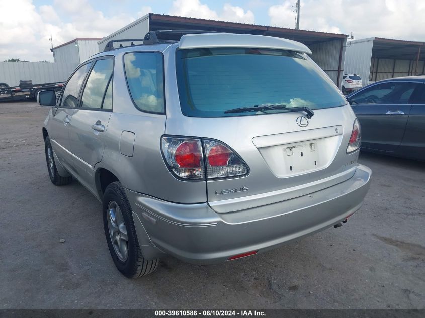 1999 Lexus Rx 300 VIN: JT6GF10U2X0038059 Lot: 39610586