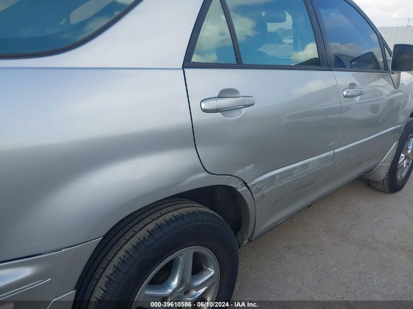 1999 Lexus Rx 300 VIN: JT6GF10U2X0038059 Lot: 39610586