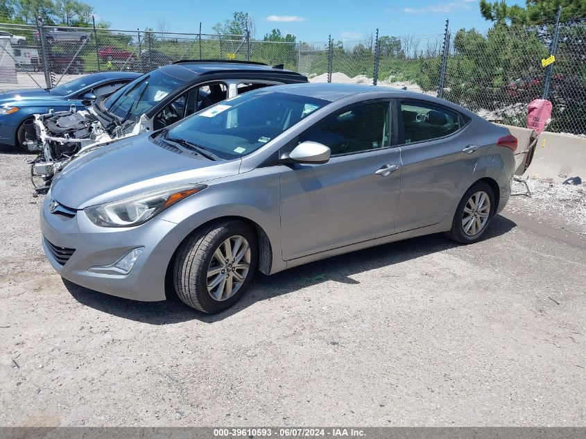 2014 Hyundai Elantra Se VIN: KMHDH4AE5EU126572 Lot: 39610593