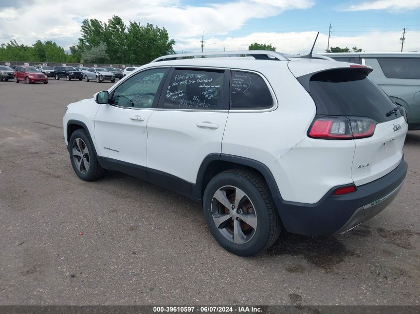 2019 Jeep Cherokee Limited 4X4 VIN: 1C4PJMDX9KD365511 Lot: 39610597