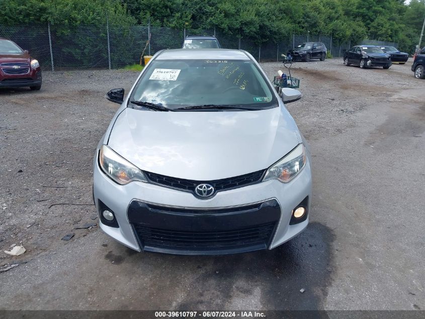 2015 Toyota Corolla S Plus VIN: 2T1BURHE2FC362315 Lot: 39610797