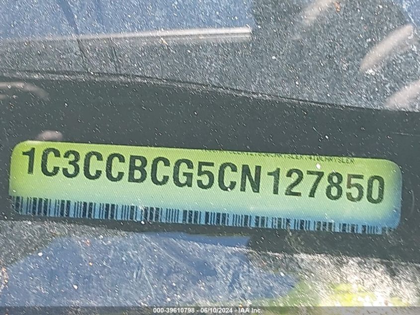 2012 Chrysler 200 Limited VIN: 1C3CCBCG5CN127850 Lot: 39610798