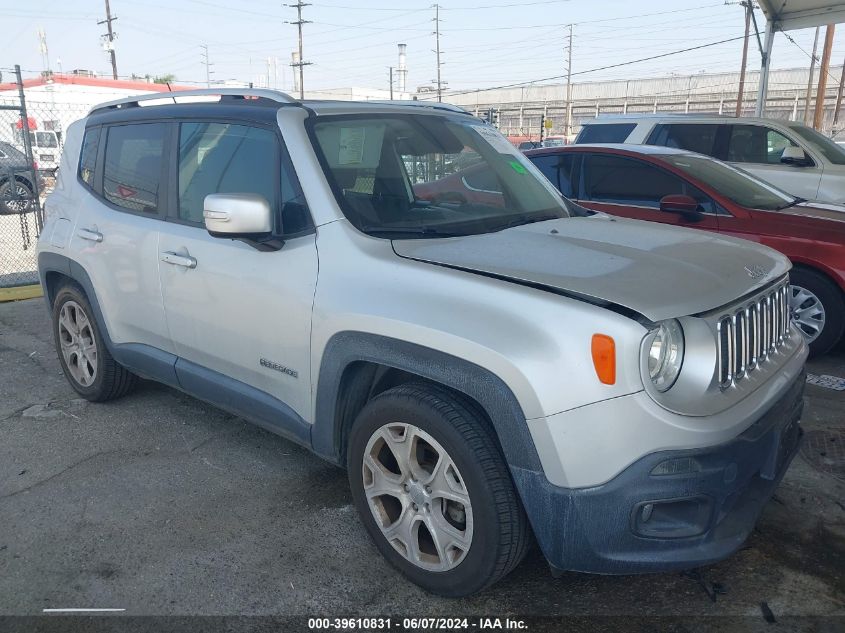 2017 Jeep Renegade Limited Fwd VIN: ZACCJADB3HPE54695 Lot: 39610831