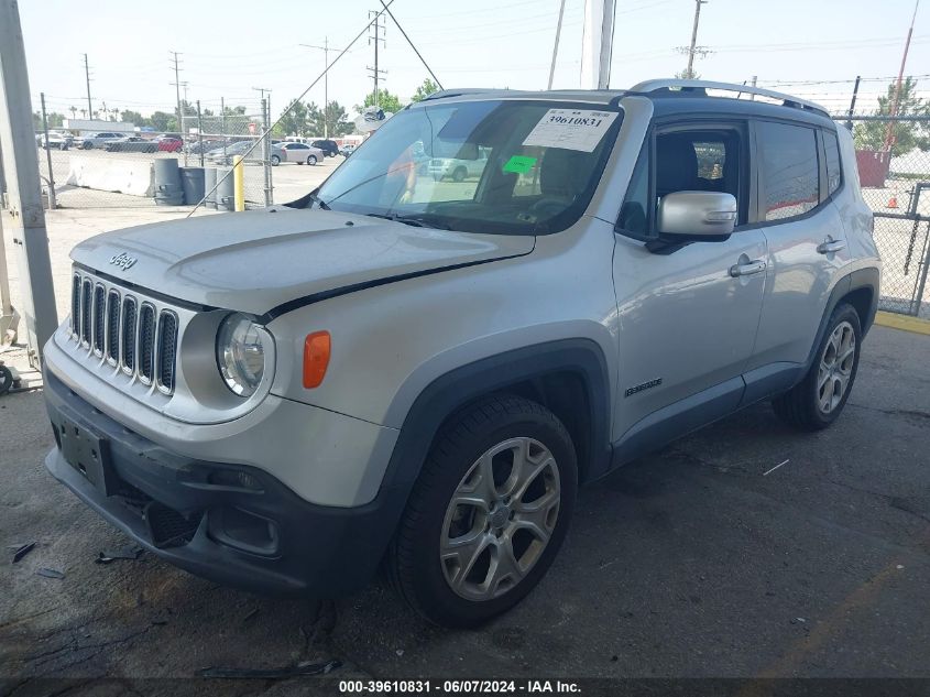 2017 Jeep Renegade Limited Fwd VIN: ZACCJADB3HPE54695 Lot: 39610831