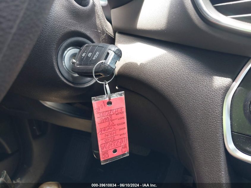 2020 Hyundai Santa Fe Se VIN: 5NMS23AD6LH286155 Lot: 39610834