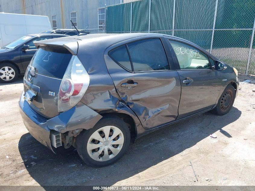 2012 Toyota Prius C Three VIN: JTDKDTB35C1006607 Lot: 39610873