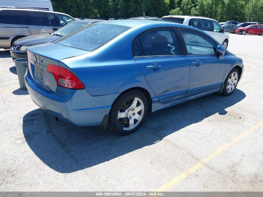 2008 Honda Civic Lx VIN: 1HGFA165X8L109349 Lot: 39610961