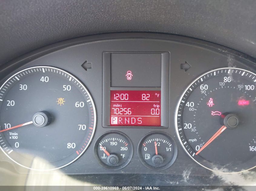 2009 Volkswagen Jetta S VIN: 3VWJZ71KX9M157643 Lot: 39610969