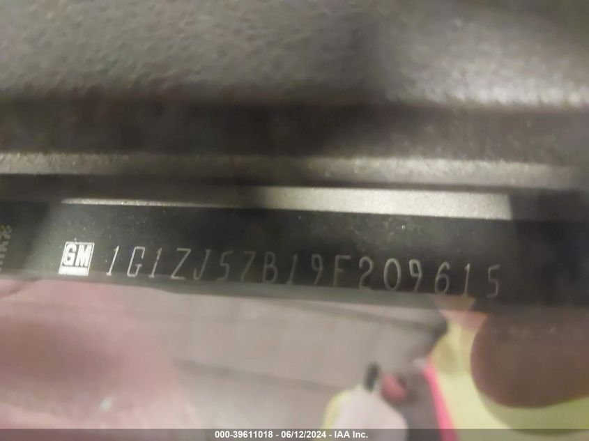 2009 Chevrolet Malibu Lt VIN: 1G1ZJ57B19F209615 Lot: 39611018