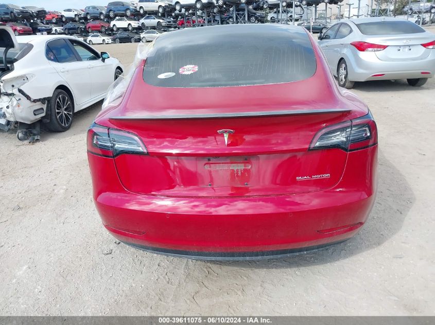 2018 Tesla Model 3 Long Range/Performance VIN: 5YJ3E1EB9JF055483 Lot: 39611075